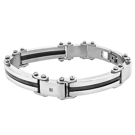 Χειροπέδα, βραχιόλι ανδρικό από ανοξείδωτο ατσάλι, 23 εκατοστά, TRIBUTE, 0230367001